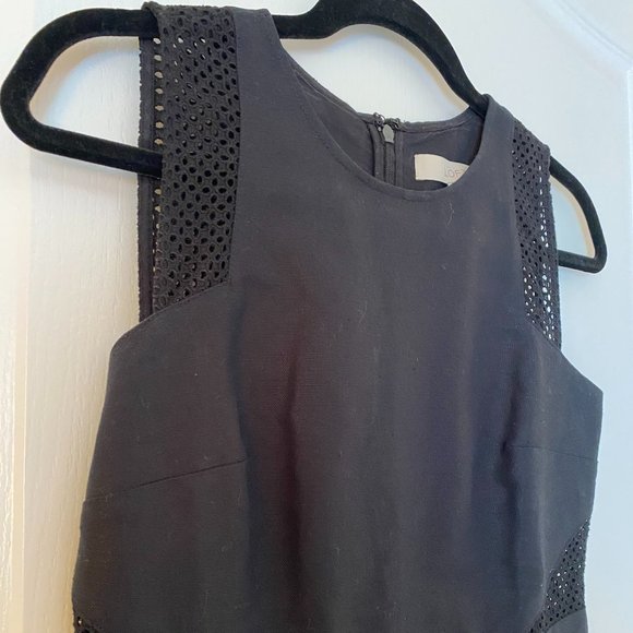 Loft Black Work Dress with Net Detailing - Picture 4 of 6